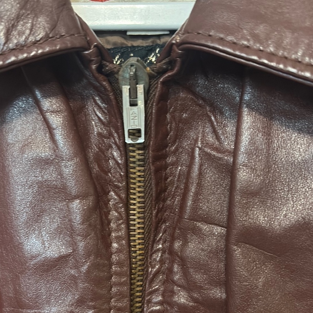 Brown Leather Jacket - Picture 5 of 6